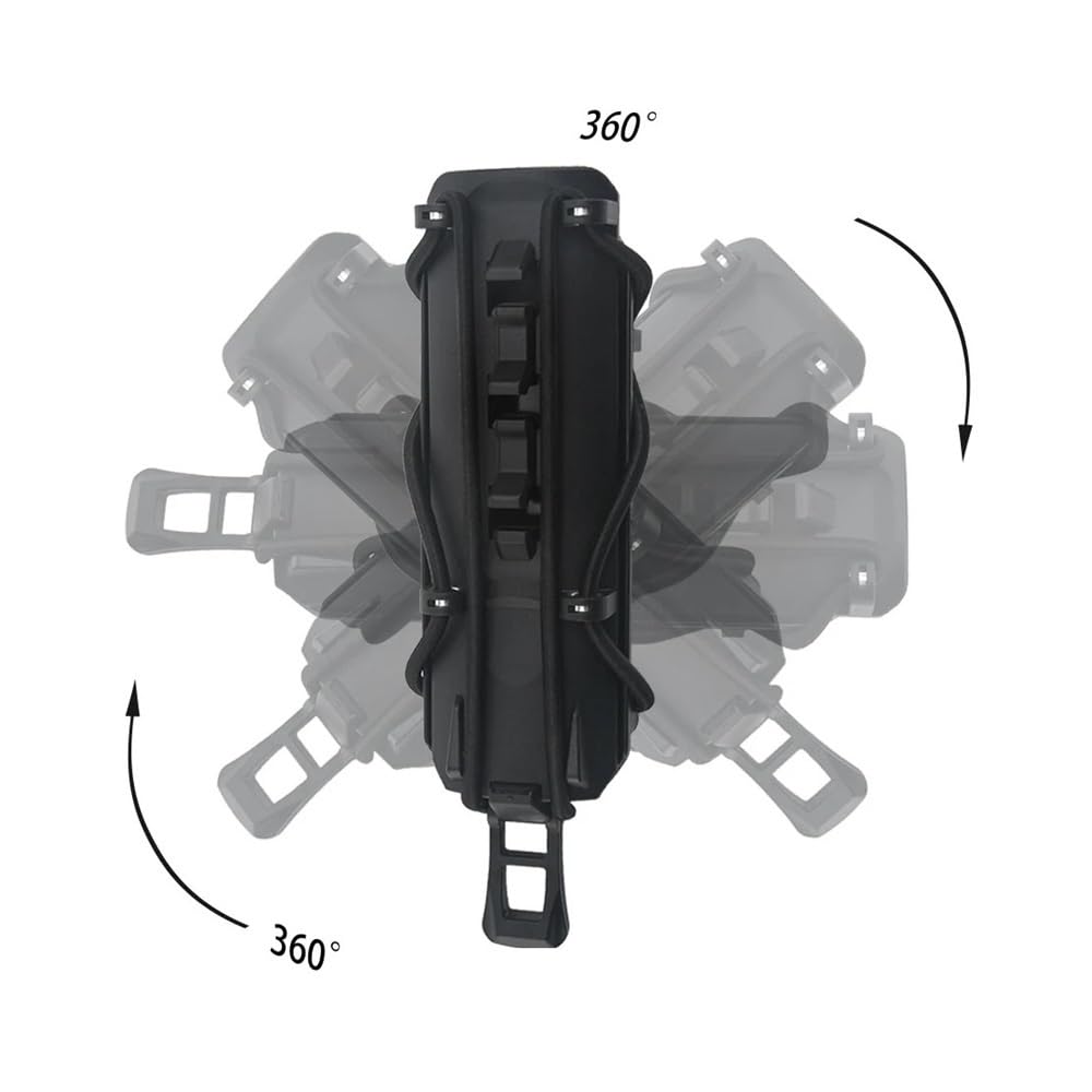 Motorrad Flaschenhalter Halter Wasserbecherhalter Verstellbarer Getränkehalter 360 Rotation Flaschenhalter Audio Halterung Flaschenhalter(44MM-75MM)