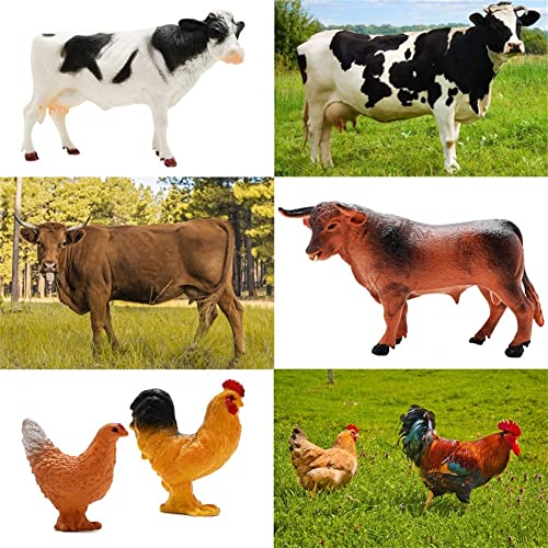 Bolzra Mini Toy Barn Farm Toys Playset, 66Pcs Plastic Farm Animals Figurines And Fence Farm Playset, Farm Figures Farmer Vehicle Toy Truck With Trailer For 3-12 Years Old Kids Boys Girls Toddlers #TOP2