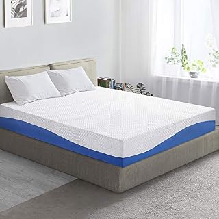 PrimaSleep Wave Gel Infused Memory Foam Mattress, 10'' H, Twin, Blue