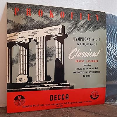 Prokofiev, Ernest Ansermet Conducting L'orchestre De La Soci&eacute;t&eacute; Des Concerts Du Conservatoire ?&ndash; Symphony No. 1 In D Major Op. 25. 10" vinyl LP. LW5096
