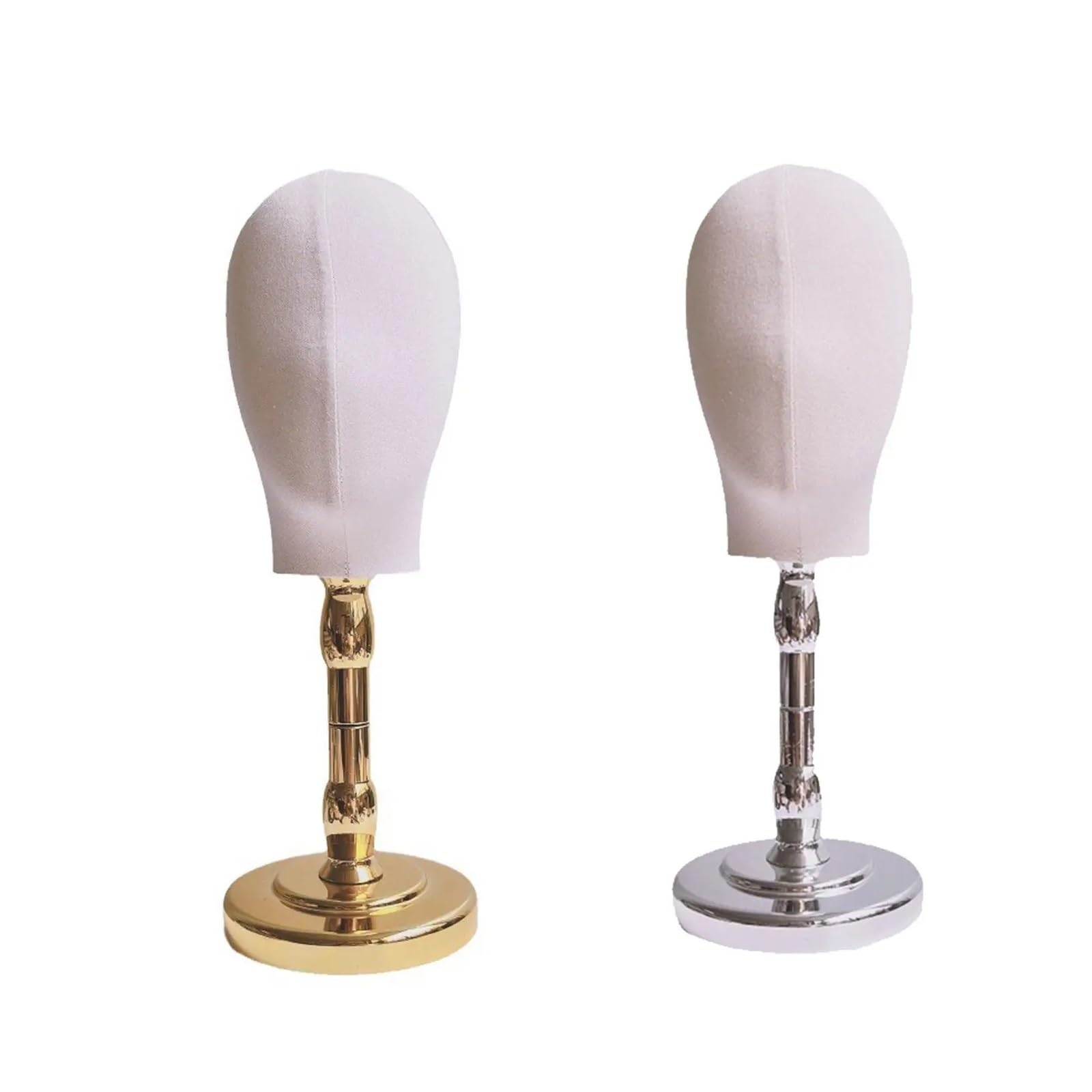 Mannequin Head Wig Display Head Hat Rack,Wig Stand,Multipurpose, Home Decor,Hat Display Stand Manikin Head for Hats Wig(Glod Base)