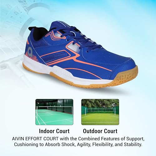 Image of Aivin Effort Badminton Shoes for Men | Non Marking Shoes | Lightweight