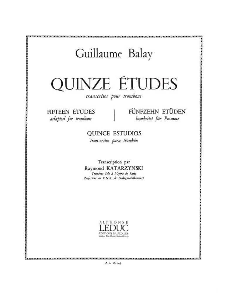 Balay: 15 Etudes (trombone Solo)      Paperback – November 9, 2005