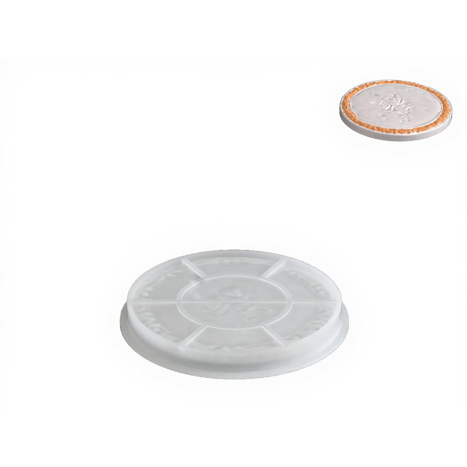Food Grade Silicone Embossed Edges Dishwasher Safe Flexible Designs Multipurpose Use Home Catering Event Silicone Embossed Serving Tray