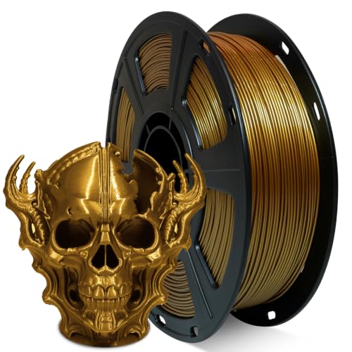 XZN PETG Filament 1.75mm Metallic Gold, with Metallic Shimmer, 1kg (2.2lbs), Enhanced Toughness, Dimensional Accuracy +/