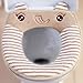 Produktbild Hagyh Summer Toilet Seat Cushion, Seat Cushion, Cushion, Thickened Waterproof Zipper Type Universal Toilet Ring Household Coral Pile,Like Ear - Caffeine Zipper