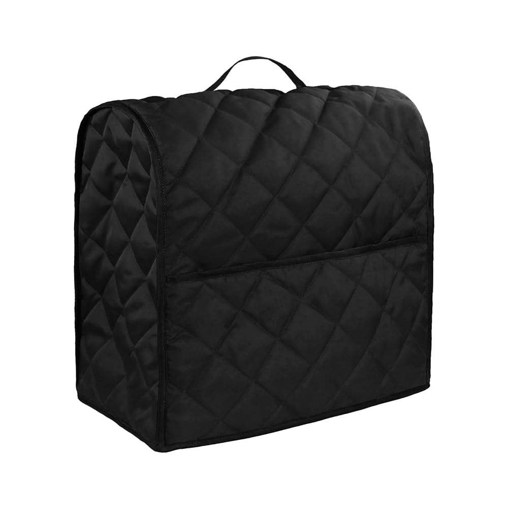 36x23x36cm/14.2x9.1x14.2inch Stand Mixer Cover, Protective Dust Cover for Kitchen Mixers, Anti Dirt Anti Scratches Carry Bag with Handle and Pockets for Kitchen Stand Aid Mixer, Black