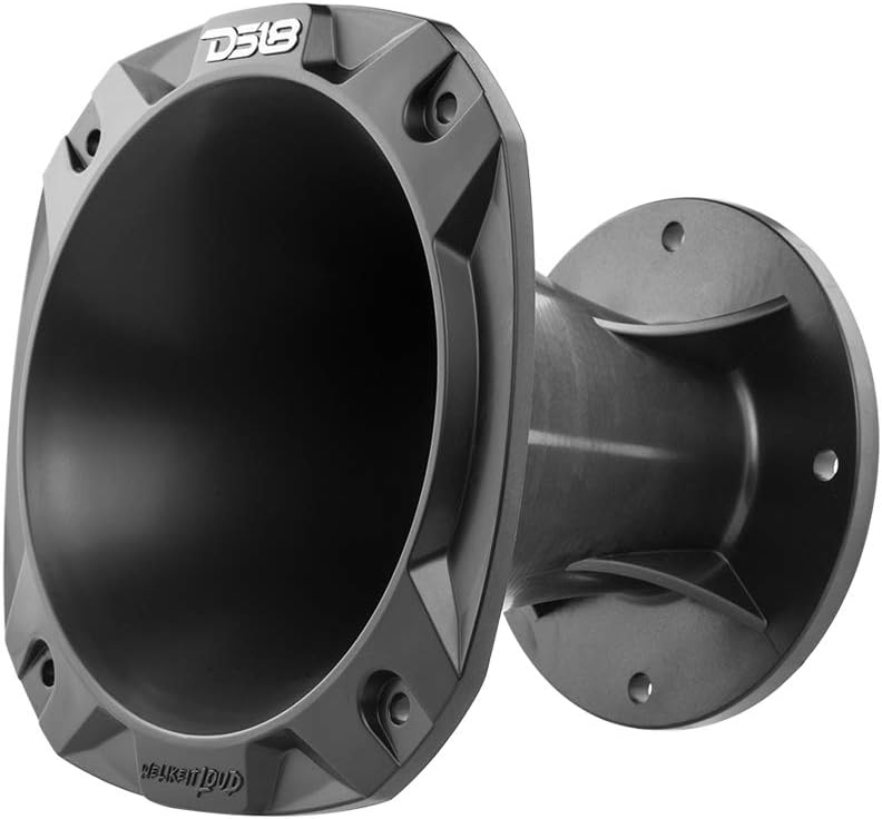 DS18 PRO-HP102/BK 2" Exit Horn Waveguide Plastic Horn - 4.81" Depth Shorter Style - Fits most bolt on Compression Drivers - UV Resistant - Black Color (Single)