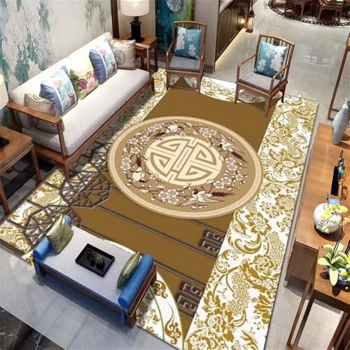 Tapis durable antidérapant au design floral oriental 200x250CM - 2