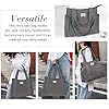 HAWEE Canvas Damen Handtasche Shopper Tote Bag Große Schultertasche mit Reißverschluss Umhängetasche RetroTragetasche Leichte Henkeltasche für Reisen Arbeit Schule Einkaufen Strand Alltag, Grau #4