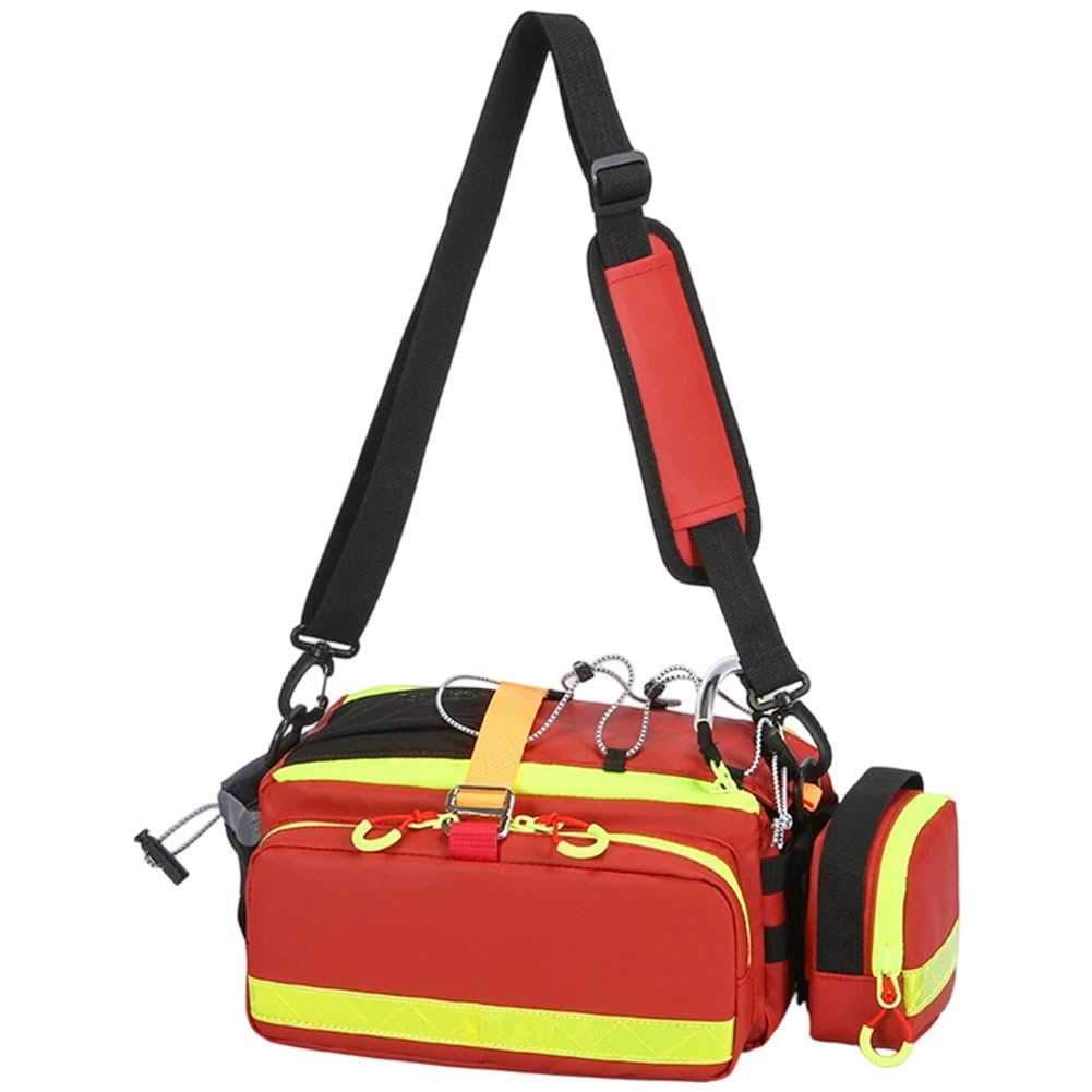 Fituenly Medical Emergency Bag with Shoulder Strap, Waterproof Home Health Aid Bag, Nurse Travel Bag for Hospice Visit