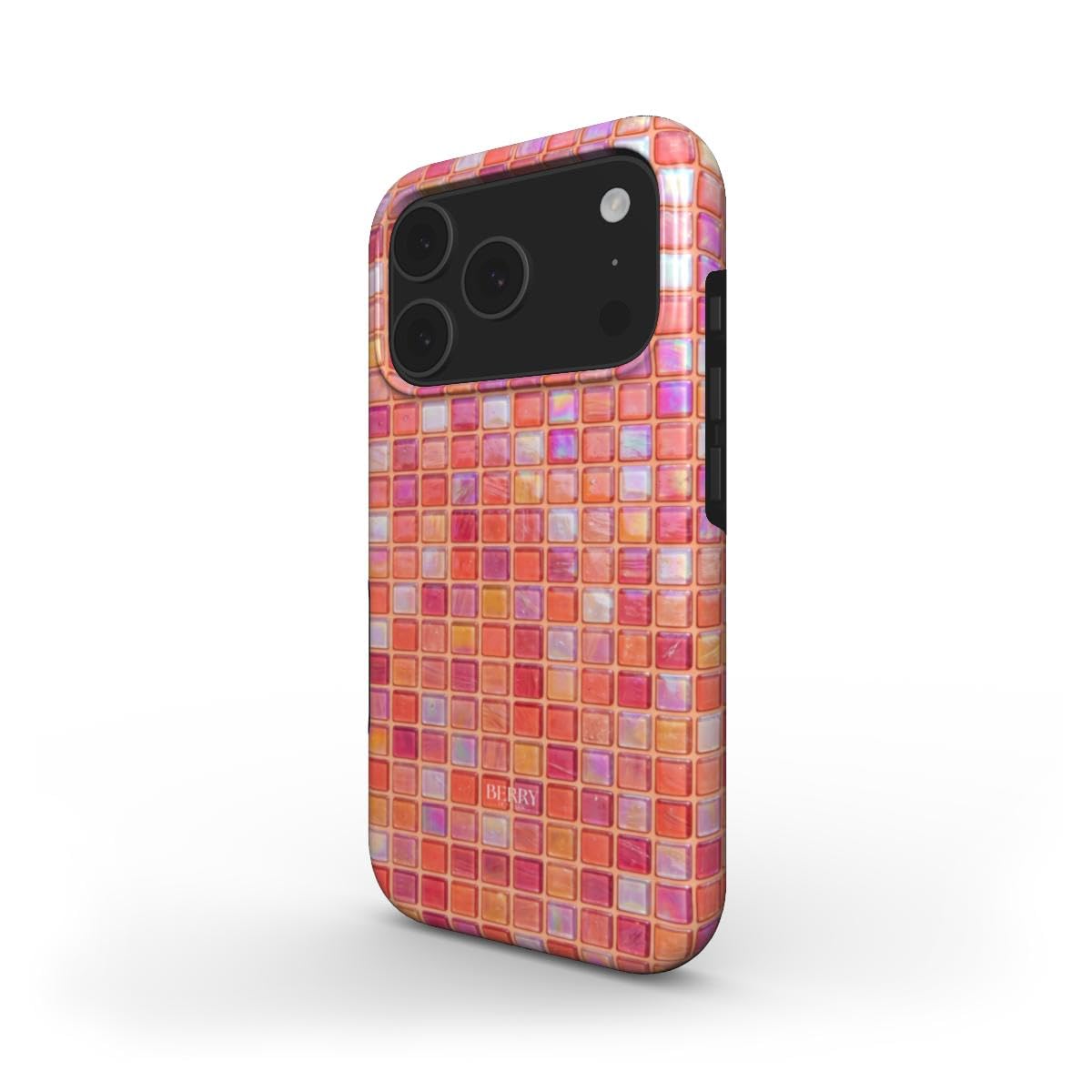 Coque magnétique rose corail iPhone 15 Pro double couche - 5