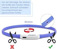 Zacro USB Tölthető Világító Nyakörv Kutyáknak és Macskáknak - 2 db-os Szett, 3 Féle Fénymóddal, Állítható Méret, Éjszakai Biztonság 3