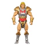 Masters of the Universe Masterverse 7-Inch Action Figure, New Eternia Flying Fists He-Man Motu Toy, Spinning Weapon & Shield, 30 Articulations