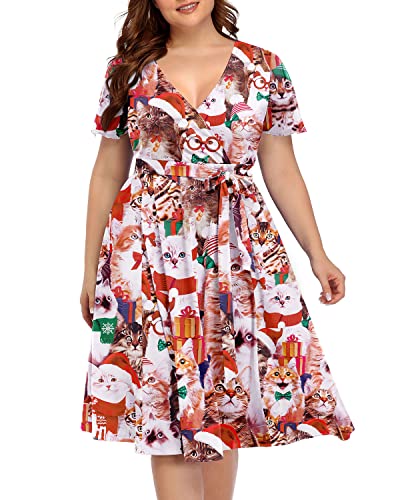 white christmas dresses Cat Reindeer Costume with Christmas Cloak – Petites Paws main image 1