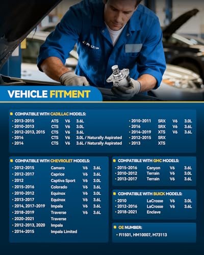 Image of PHILTOP High Pressure Fuel Pump Fits for Chevrolet Traverse /Enclave 2018-2021, Impala 2012-2020, Cadillac SRX /Buick LaCrosse 2010-2016, Camaro 2012-2015, Equinox2010-2017, V6 3.0L /3.6L, HM10007