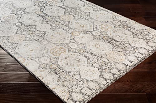 Mark&Day Area Rugs, 4X6 Geelbroek Updated Traditional Black Area Rug, Charcoal/Gray/Brown Carpet For Living Room, Bedroom Or Kitchen (4'3" X 5'7") #TOP2