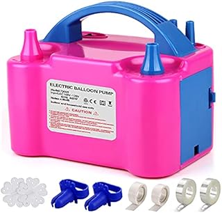 Electric Balloon Pump, Air Balloon Pump, Dual Nozzle, Portable Balloon Inflator Blower Pump, Ballon Buddy Inflator for Birthday, Wedding, Festival Decoration, 110V 600W