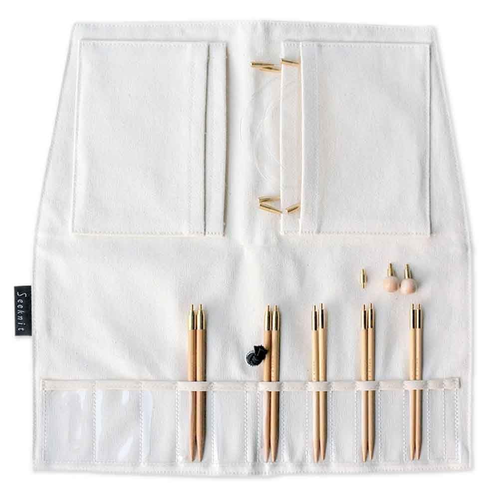 Seeknit Interchangeable Circular Needle Set, White, M