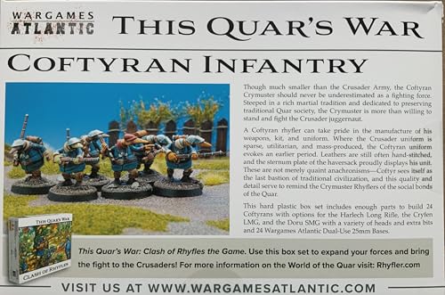 Wargames Atlantic, This Quar's War, Quar Coftyran Infantry, 28mm Hard Plastic Miniatures, Brown and Metallic, Small - Image 4