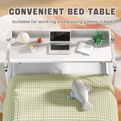 Table de lit avec roulettes pour ordinateur portable bureau réglable noir