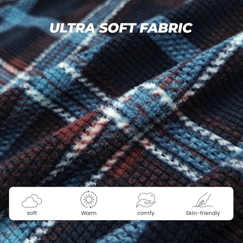 U2SKIIN Mens Fleece Pajamas Set, Soft Warm Long Sleeve Prints Pants Pajama set for Men Comfy Sleepwear Pjs2