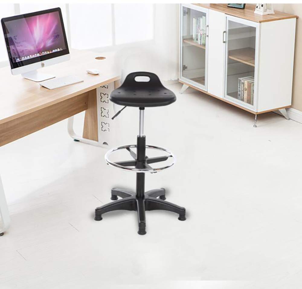 Taburete de laboratorio antiestático con altura ajustable de 360°, silla giratoria para oficina, barbería y deportes, mesa giratoria para mejorar la productividad