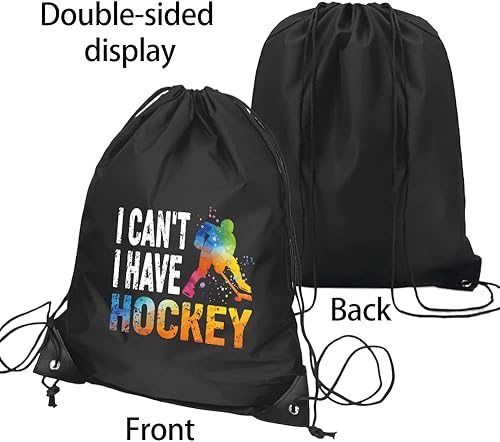 Miniatura 3 de Pishovi I Can I Have Hockey - Bolsa deportiva impermeable con cordón para hombre y mujer, regalos de jugador de hockey, regalo de hockey para