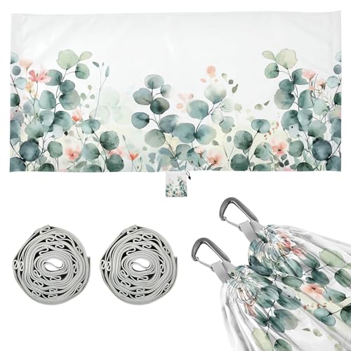 Takiito Watercolor Leaves Hammock 330 lb Capacity Travel Camping Hammock with Tree Straps, Portable Lightweight for Outdoor Beach Backpacking Backyard Patio