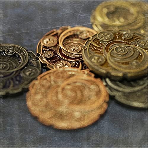 Miniatura 3 de KEYFORGE - Indicador de metal para juego de mesa, moneda de metal de fantasía (3 piezas por juego)