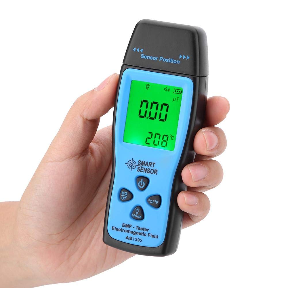 Fydun EMF Meter, AS1392 Mini Display LCD Rilevatore di radiazioni elettromagnetiche portatili