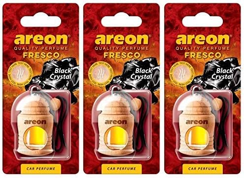 Fresco Car Air Freshener Black Crystal 4 Milliliters Multi Pack Of 3