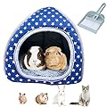 Guinea Pig Bed and Hide with Cleaning Tool, Soft Warm Hamster Bed House Cave Nest for Small Animal Chinchilla Hedgehog Ferret Bunny