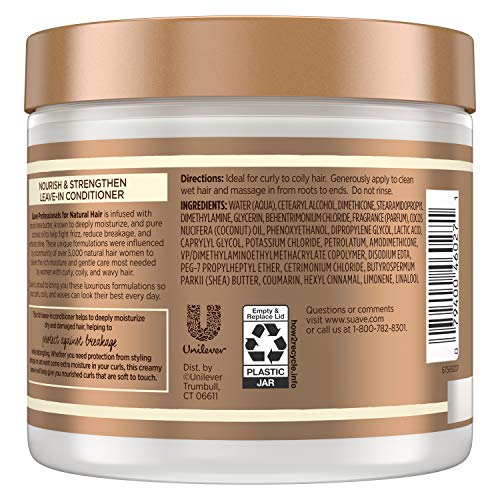 Suave Professionals Natural Shea Butter Coconut Nourish & Strengthen Leave-In Conditioner 13.5 Fl Oz #TOP1