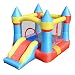 Costzon Inflatable Bounce House, Castle Jumper Slide Mesh Walls, Kids Party Jump Bouncer House w/Net, Carry Bag Without Blower (Blue Castle)