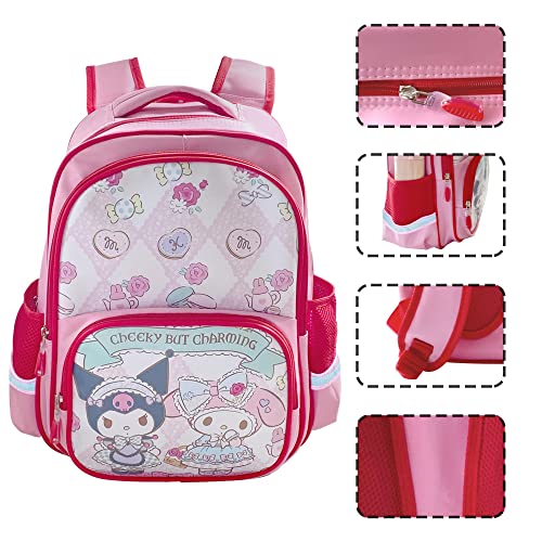 Fiohiof Teen Kids Backpacks For Girls Cartoon Cute 15 Inches Laptop Backpacks Kawaii Backpack Travel Bags Book Bag(Pink) #TOP3
