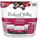 Orchard Valley Harvest Dark Chocolate Covered Cherries, 1 Ounce Bags (Pack of 15), Gluten Free, Non-GMO, No Artificial Ingredients