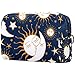 Grande trousse de maquillage multifonction avec motif soleil, baiser, lune, étoiles, sac de voyage