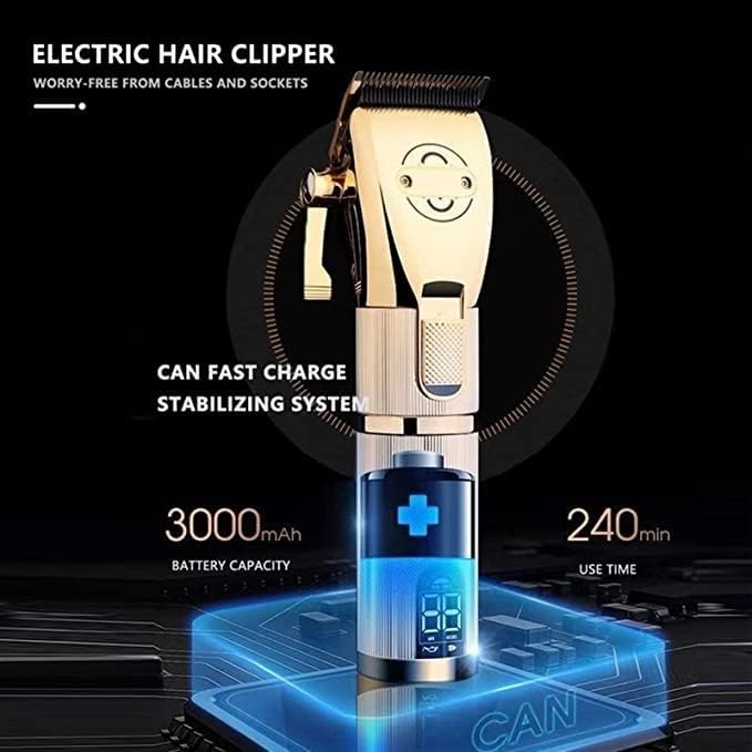 Hair Trimmer Popular Cordless Hair Clippers for Barber Professional Hairdresser Fading Shaver Beard Trimmer Set in Gold Color Hair Care and Styling
