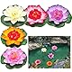 SwirlColor Schwimmende Blumen Künstliche Seerosen Lotusblume für Teich Aquarien Dekoration 5 Stück