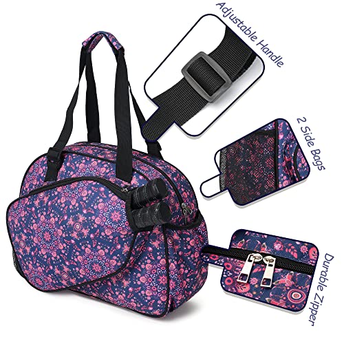 Image of Boulder Bee Pickleball Bags, Premium Pickleball Tote Bag for Girls, Women's Hand /Shoulder Gym Bag w Water Bottle Holder, with Pickleball Racquet /Paddle Holder