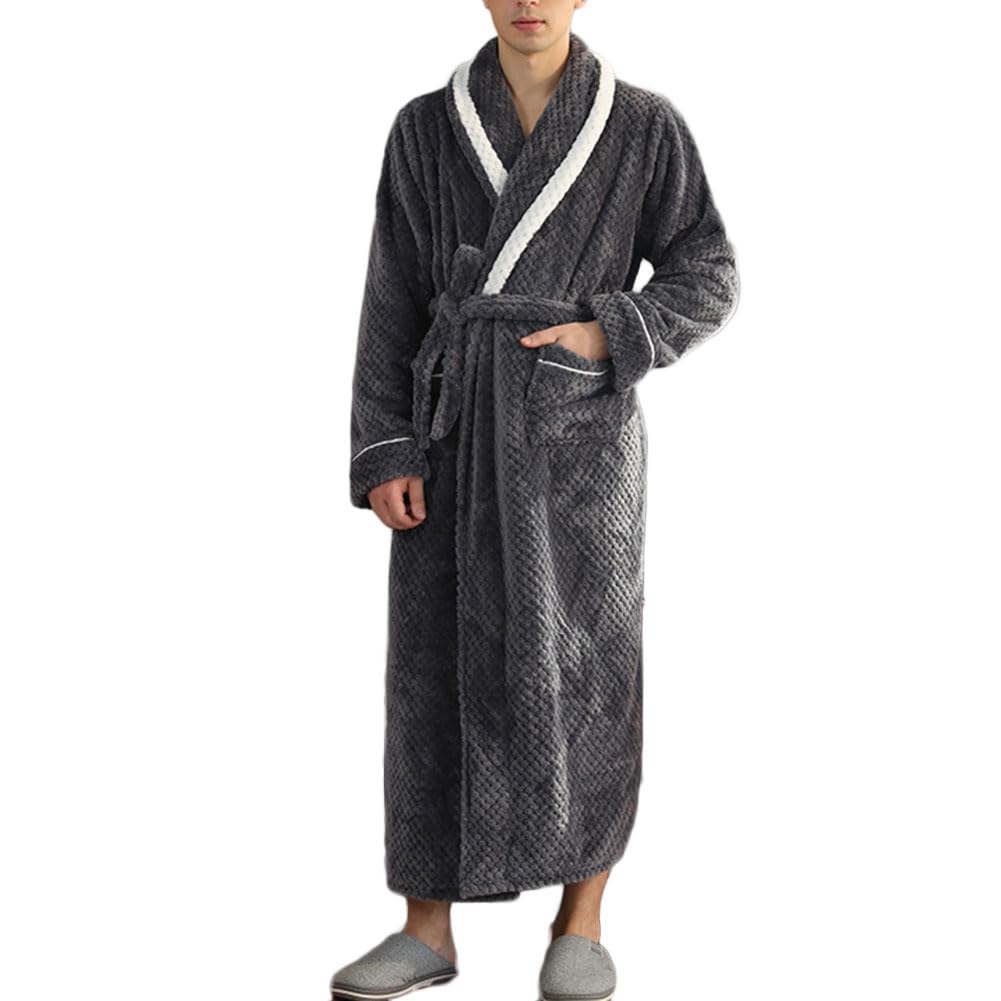 Accappatoio Morbida Caldo Accappatoi da Unisex Uomo Donna con Cinturino Vestaglia da Inverno Morbida da Notte per Casa, Viaggio