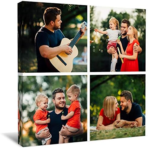 wallart777 Personalized Multi Photo canvas Wall Art Photo Print with Your Photos Personalized - Canvas Wall Art for Living Room, Bedroom Canvas Prints for Home Decoration (Style-41, 12" x 12")