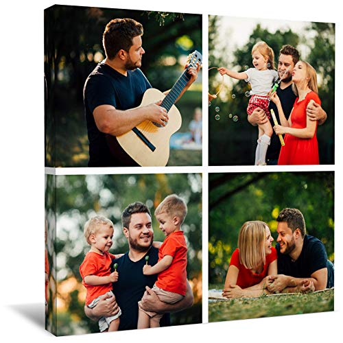 wallart777 Personalized Multi Photo canvas Wall Art Photo Print with Your Photos Personalized - Canvas Wall Art for Living Room, Bedroom Canvas Prints for Home Decoration (Style-41, 12" x 12")