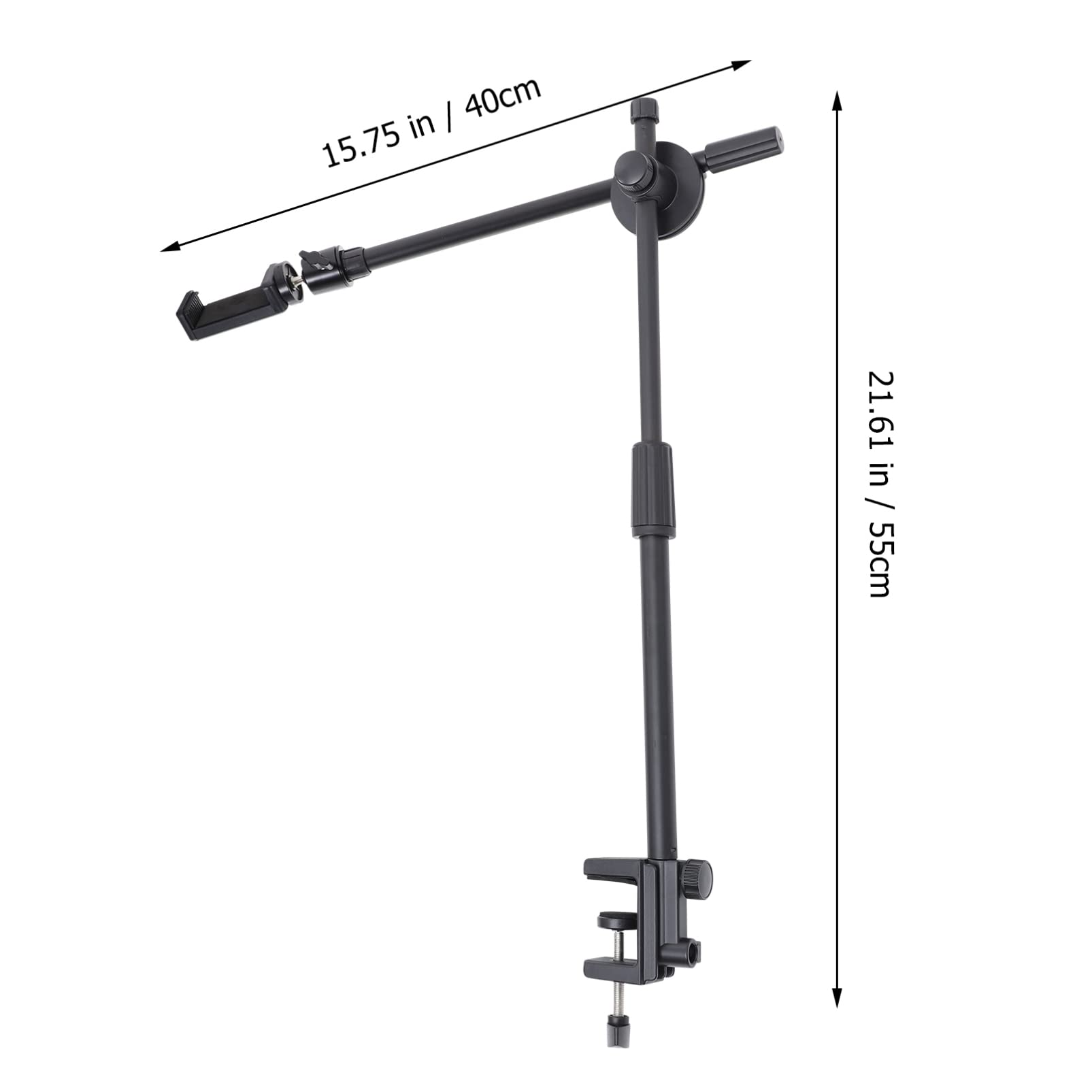 LEVANTU Monitor Arm - Selfie Desktop Live Stand with LED-Ringlamp - 5