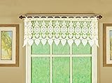 Today's Curtain Medallion Macramé Valance 12',Ecru,35W x 12L