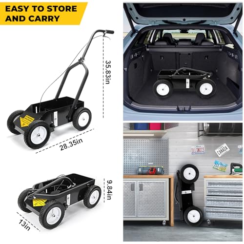 YOOLLE-TOOLS 2395000 High-Performance Striping Line Marking Machine, Parking Lot Striping Machine, Work with Professional Inverted Striping Spray Paint, 9.8" x 13" x 28.3", Black