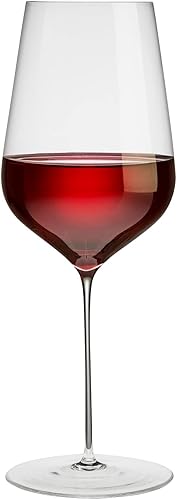 Miniatura 2 de NUDE GLASS Vaso de vino tinto Stem Zero Trio hecho a mano, 17.25 fl oz / 2.5/9.25 pulgadas