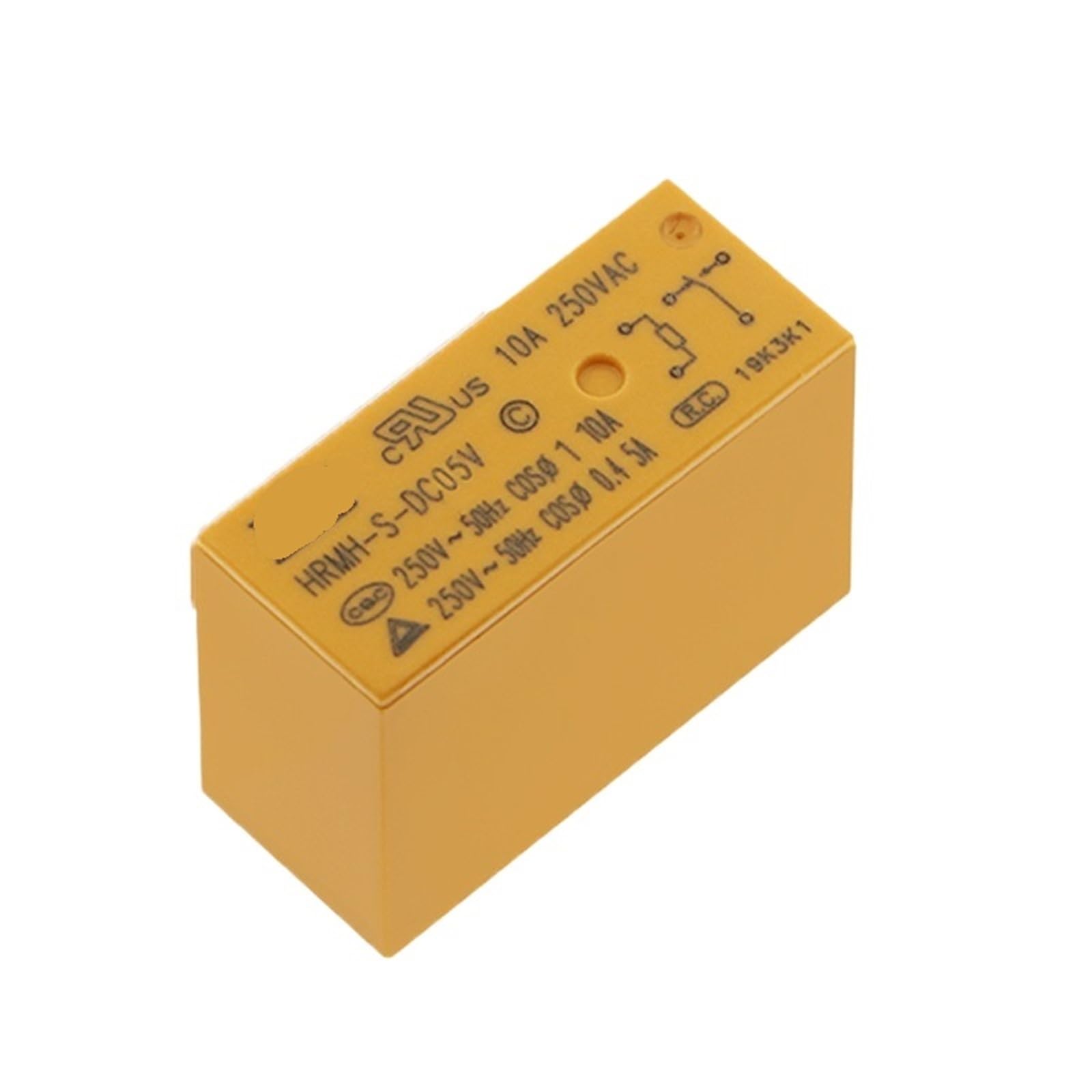 Relais 5V HRMH-S-DC05V-C à 8 broches et commutation 10A pour circuits imprimés