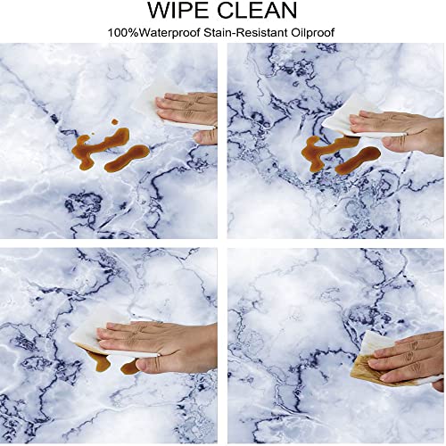 Esfvrg Marble Oval Fitted Tablecloth, For Kitchen Dining, Party, Holiday, Christmas, Buffet, Fits 42" X 60" Table #TOP2